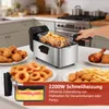 Aigostar - Semi-professionelle Fritteuse, Edelstahl, 2200W, Produktbild-Vorschau 2