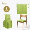 Lavea® Sitzkissen 40x40 cm - 8er Set,  mit Stoffbändern – Produktbild-Vorschau 2