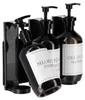 Set aus 3 schwarzen kunststoffspendern 500 ml bedruckt mit Produktbild-Vorschau 3