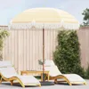 vidaXL Strandparasol Gelb und Weiß 205 x 205 x 210 cm Produktbild-Vorschau 1