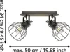 Plafonnier, brun, spots réglables, design cage, L 33,5 cm Voir les images du produit 8
