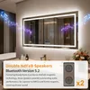WISFOR LED Bluetooth badkamerspiegel met verlichting, 120 x Productafbeelding-voorbeeld 8