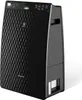 A black Sharp air purifier is shown from a three-quarter angle against a light gray background. Podgląd zdjęcia produktu