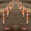 Candy canes lit up and placed in a snowy outdoor setting. Produktbild-Vorschau
