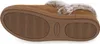The bottom view of a brown slipper with faux fur trim. Produktbild-Vorschau