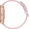 Side view of a smartwatch with a pink band. Voir les images du produit