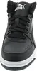 A front view of a black Puma sneaker with white accents and laces. Produktbild-Vorschau