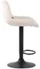 2er Set Barhocker Lentini Samt schwarz creme Produktbild-Vorschau 4