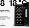Klarstein Cave à vin sur pied 1 zone, Petit réfrigérateur à Voir les images du produit 4