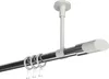 Interdeco Gardinenstange / Vorhangstange Chrom / Weiß, Typ Produktbild-Vorschau 1