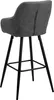 BELIANI Trendy Barstuhl 2er Set Grau Stoff 103 cm Modern Produktbild-Vorschau 8