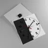 Wanduhr - Quadrat - Glasuhr - Kugel Schwarzweiß Modern - Produktbild-Vorschau 2