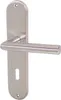 A stainless steel door handle with a long escutcheon plate, shown against a white background. Produktbild-Vorschau