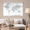 MuchoWow® Wandteppich Wandbehang Weltkarte - Weiß - Grau - Produktbild-Vorschau 5