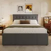 Polsterbett, 140x200cm, Doppelbett, Ehebett mit drei Produktbild-Vorschau 4