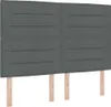 vidaXL Boxspringbett mit Matratze Dunkelgrau 160 x 200 cm Produktbild-Vorschau 4