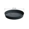 A dark gray plant saucer is shown against a white background with a measurement indicator. Náhľad obrázku produktu