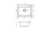 Technical drawing of a kitchen sink with dimensions. Produktbild-Vorschau