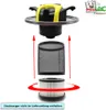 An exploded view of a vacuum cleaner filter system, showing how the components fit together. Produktbild-Vorschau