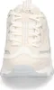 A close-up front view of a beige Skechers D'Lites sneaker. Produktbild-Vorschau