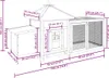 vidaXL Kurník s hnízdem pro nosnice šedý 190x72x102 cm Náhled obrázku produktu 7