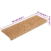vidaXL Teppich Treppenstufen 15 Stk. 65x21x4 cm Beige - Produktbild-Vorschau 9