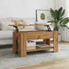 vidaXL Konferenční stolek Artisan dub 101x49x52 cm materiál Náhled obrázku produktu 4
