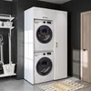 Skříňka pod pračku Roomart DUO-I, šířka 112 cm, bílá barva Náhled obrázku produktu 1