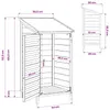 Abri de jardin vidaXL marron 59 x 56 x 113,5 cm en bois Voir les images du produit 8