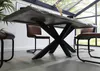 MASSIVMOEBEL24 Baumtisch Mango 200x100x77 grau lackiert / Produktbild-Vorschau 2
