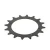 A dark gray, circular metal part with teeth around the edge and holes in the center, isolated on a white background. Produktbild-Vorschau
