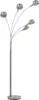 vidaXL Stojací lampa 200 cm 5 x E14 Stříbrná Náhled obrázku produktu 1