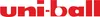 The image shows the logo of the brand 'uni-ball' in red text on a white background. Produktbild-Vorschau