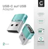 CELLONIC 2 x USB-C auf USB-A-Adapter – USB-C-Buchse auf Produktbild-Vorschau 2