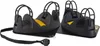 Two black and yellow ski/snowboard racks are shown against a white background. Náhled obrázku produktu