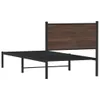 Metallbett ohne Matratze Braun Eichen-Optik 75x190 cm Produktbild-Vorschau 5