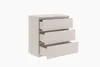 A chest of drawers with three drawers, two of which are partially open. Produktbild-Vorschau