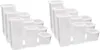A set of clear plastic food storage containers with white lids, arranged in two rows. Anteprima dell’immagine prodotto