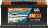 EXAKT GEL Batterie 12V 110Ah Bootsbatterie Marine Produktbild-Vorschau 1