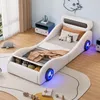Merax Lits d'enfant 90x200cm, Lit voiture avec roues LED, Voir les images du produit 4
