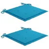 vidaXL Gartenstühle 2 Stk. mit Blauen Kissen Massivholz Produktbild-Vorschau 6
