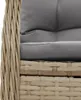 vidaXL 7-tlg. Garten-Essgruppe mit Kissen Beige Poly Rattan Produktbild-Vorschau 6