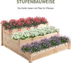 Outsunny Hochbeet 3-stufige Pflanzenbeet Blumentreppe für Produktbild-Vorschau 4