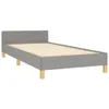 vidaXL Bettgestell mit Kopfteil Hellgrau 80x200 cm Stoff - Produktbild-Vorschau 3