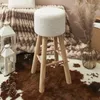Lot de 2 Tabourets - HOME DECO FACTORY - Freya - Bouclette Voir les images du produit 4