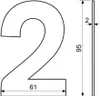 hausnummer Nr.2 95mm Edelstahl SCHWARZ Produktbild-Vorschau 2