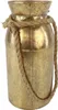 Antikgold Metall Vase im Sack-Design mit Seil 14 cm Produktbild-Vorschau 3
