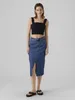 VERO MODA Langer Denim Jeansrock mit Schlitz 5-Pocket Maxi Produktbild-Vorschau 9