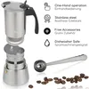 Milu Edelstahl Espressokocher-Set (6-tlg.) 4 Tassen Produktbild-Vorschau 3