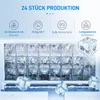 HOMCOM Nerezový výrobník kociek ľadu, 24 kociek ľadu za Náhľad obrázku produktu 4